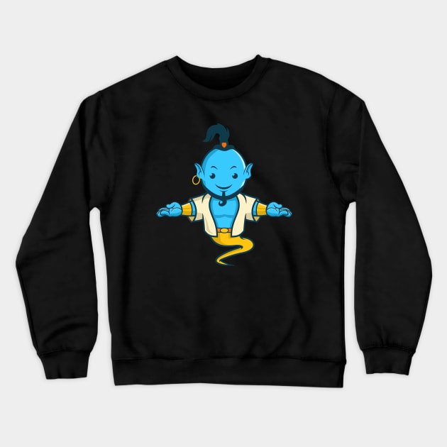 Happy Ghost Genie Crewneck Sweatshirt by michony